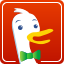 Pictogram van DuckDuckGo on TOR