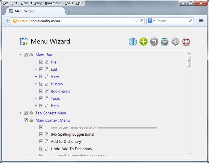 Menu Wizard :: Thunderbird-kiegészítők