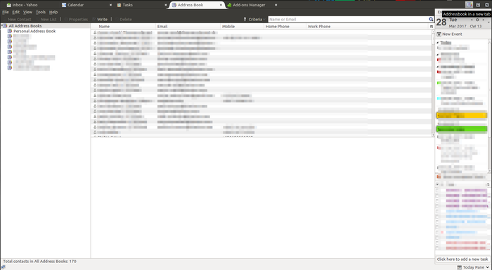 addressbook in tab thunderbird 向けアドオン