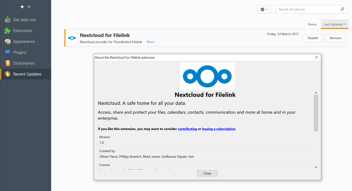 Thunderbird Nextcloud Thunderbird Nextcloud