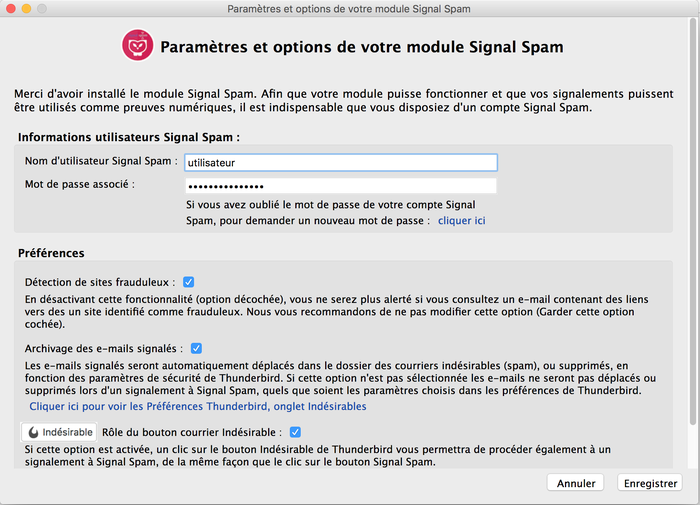 Signal Spam :: Add-ons for Thunderbird