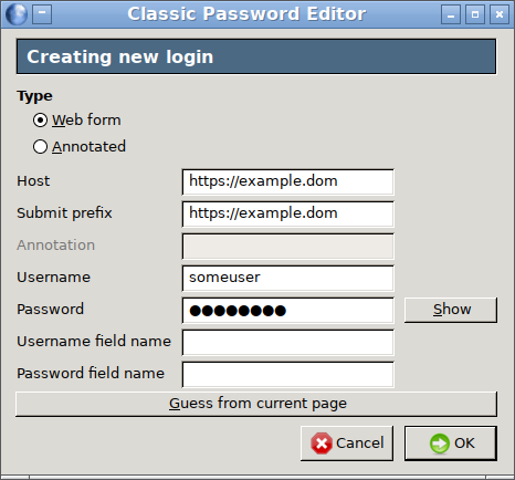 classic password editor thunderbird 向けアドオン