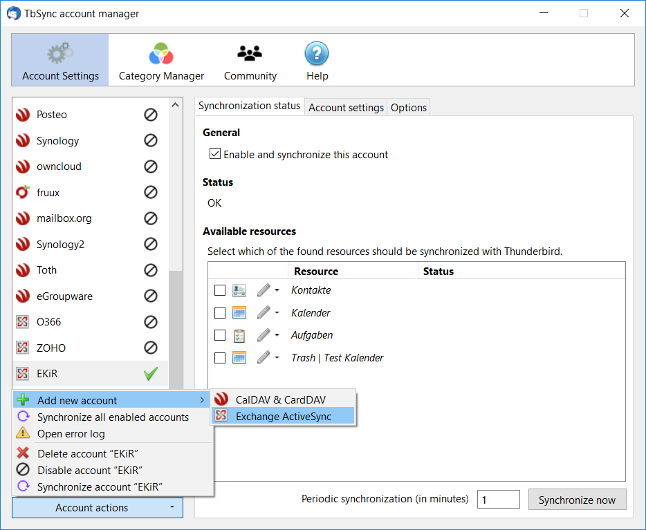 Provider for Exchange ActiveSync :: Add-ons for Thunderbird