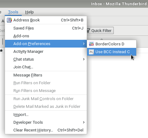 Use BCC Instead C :: Add-ons für Thunderbird