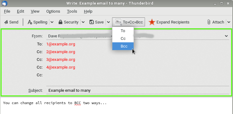 Use BCC Instead C :: Add-ons für Thunderbird