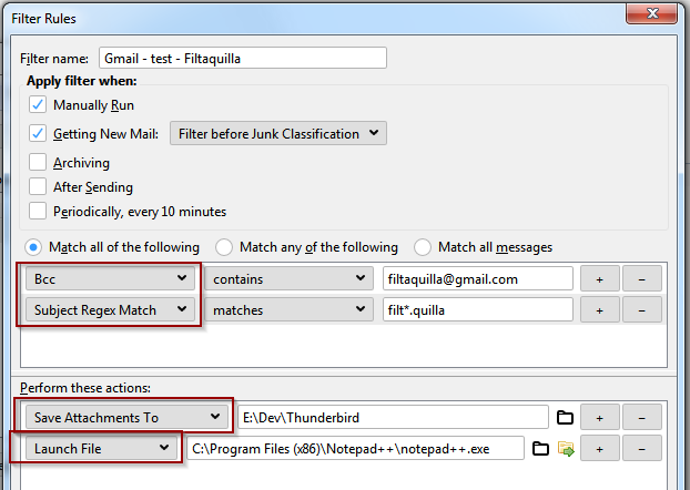 FiltaQuilla :: Thunderbird-kiegészítők