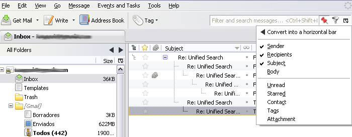 Unified Search :: Add-ons for Thunderbird