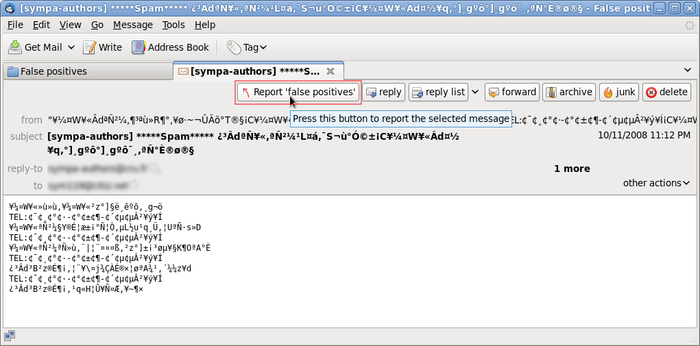 Report Spam :: Modules pour Thunderbird